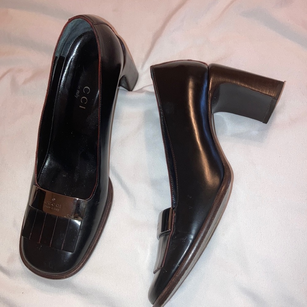 Heeled Gucci loafers